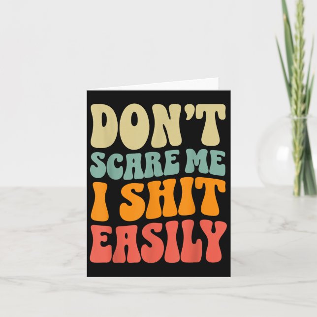 Tarjeta Don't E Me I Easily Funny Humor Sarcastic Quote  (Anverso)