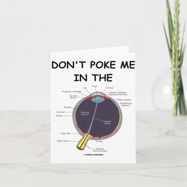 Tarjeta Dont Ke Me In The Eye Eye Anatomy Attitude  (Anverso)