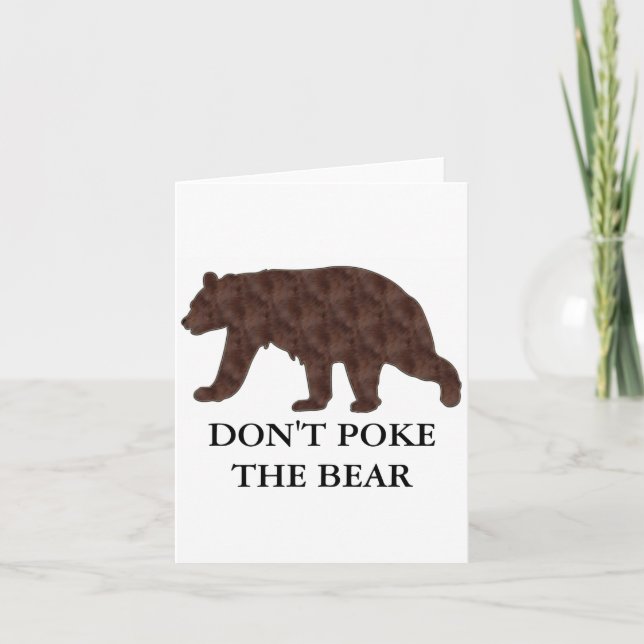 Tarjeta Dont Ke The Bear  (Anverso)