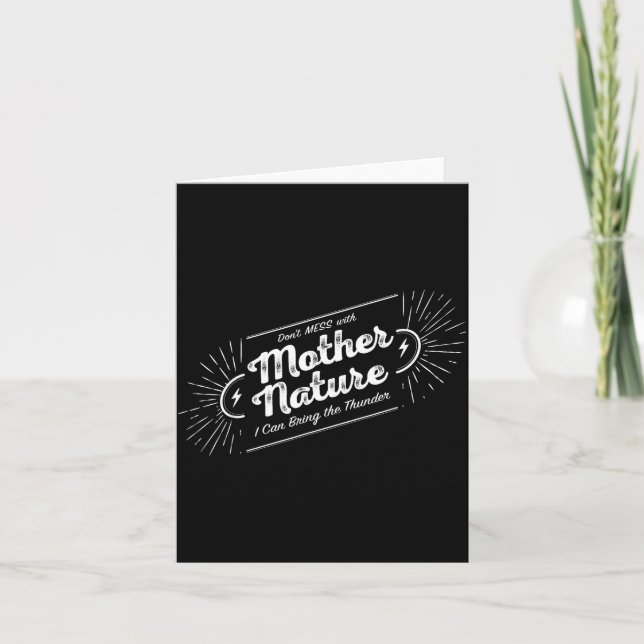 Tarjeta Don't Mess With Mother Nature  (Anverso)