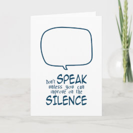 Tarjeta Don't Speak