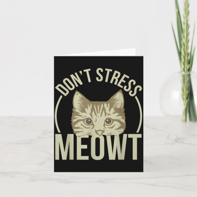 Tarjeta Don't Stress Meowt  (Anverso)