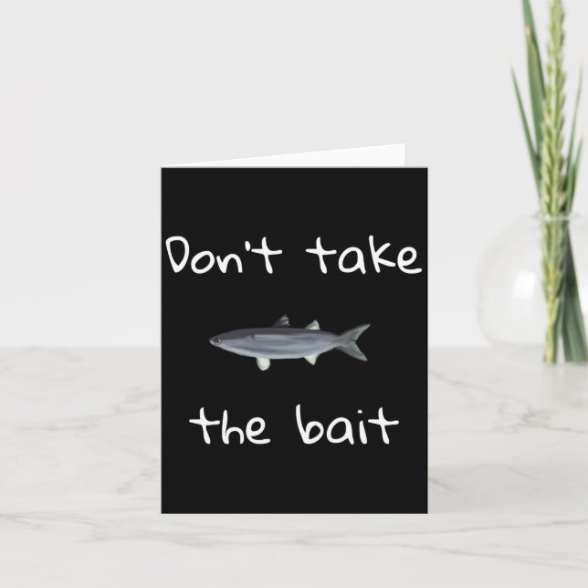 Tarjeta Dont Take The Bait Mullet Fish Artwork Painting  (Anverso)