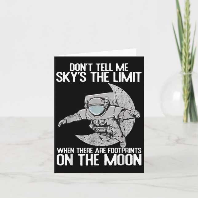 Tarjeta Don't Tell Me Sky Is The Limit Motivational Quote  (Anverso)