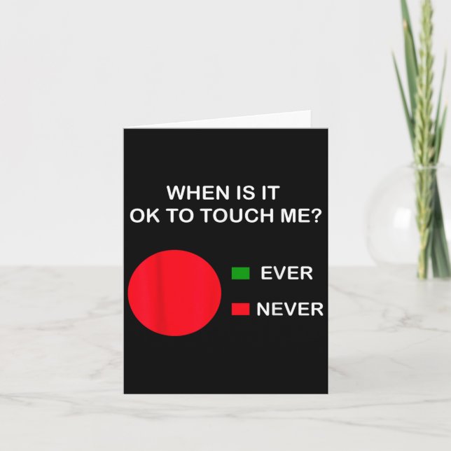 Tarjeta Don't Touch Me - Never Touch Me Circle Graph Intro (Anverso)