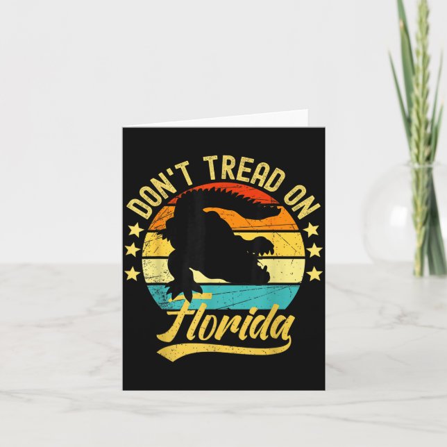 Tarjeta Don't Tread On Florida Alligator  (Anverso)