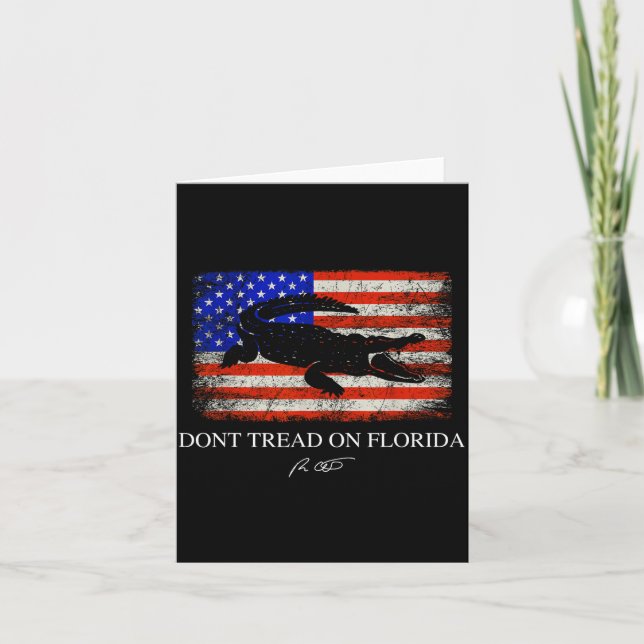 Tarjeta Don't Tread On Florida Governor Ron Desantis 2022  (Anverso)