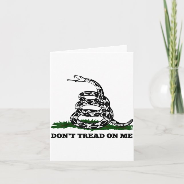 Tarjeta Don't Tread On Me 2nd Amendment Patriotic New Nove (Anverso)