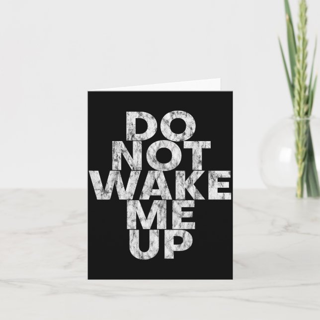 Tarjeta Don't Wake Me Up --  (Anverso)