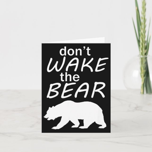 Tarjeta Don't Wake The Bear Survival Camng And Sleeng  (Anverso)