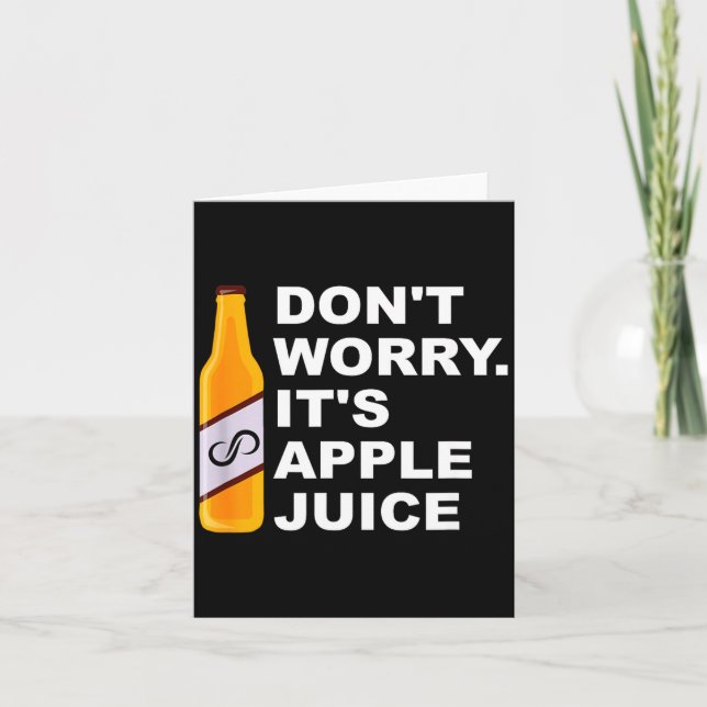 Tarjeta Don't Worry It's Juice Apparel  (Anverso)
