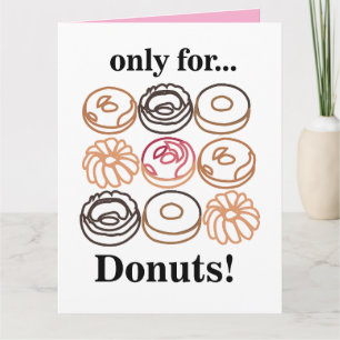 Tarjeta Donut Doughnut Sweet Funny Birthday
