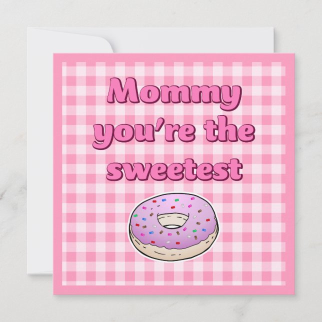 Tarjeta Donut Rosa Más Dulce (Anverso)