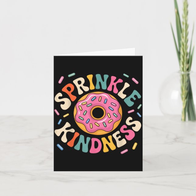 Tarjeta Donut Sprinkle Kindness Funny Doughnut Lover Girls (Anverso)