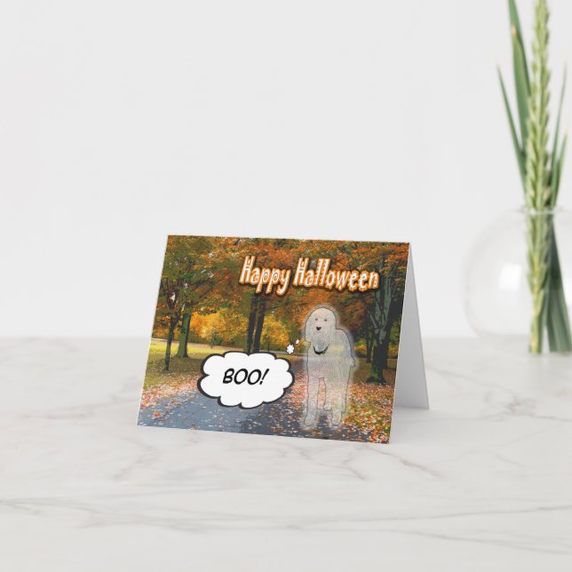 Tarjeta Doodle Days Comics Happy Halloween Card (Anverso)