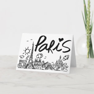 Tarjeta Doodle de París