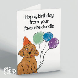 Tarjeta Doodle Dog Birday Card