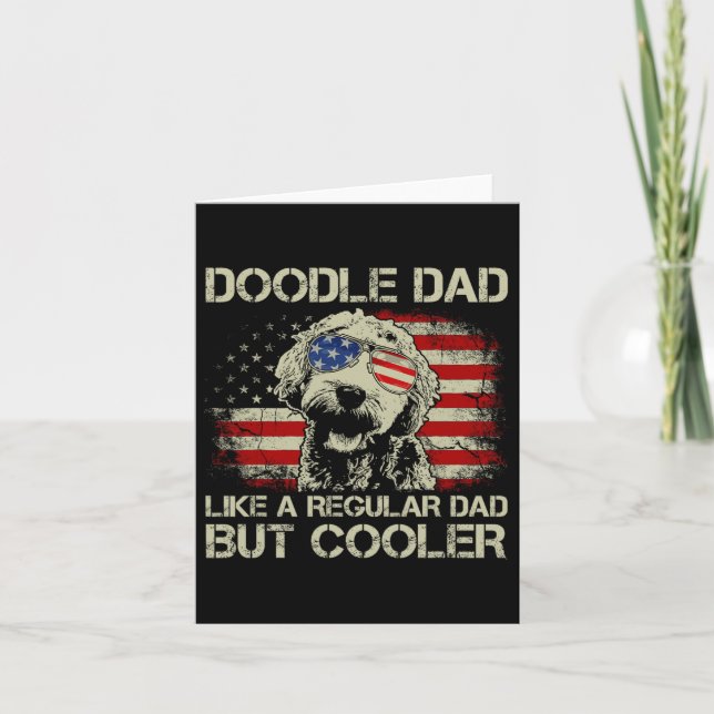 Tarjeta Doodle Papá Goldendoodle Papá Regular Pero Más Gen (Anverso)