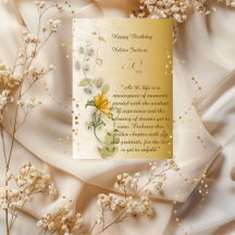 Tarjeta dorada de cumpleaños número 50