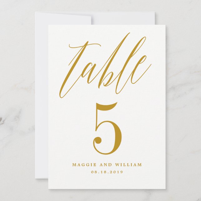Tarjeta dorada de número de tabla de script de Mod (Anverso)