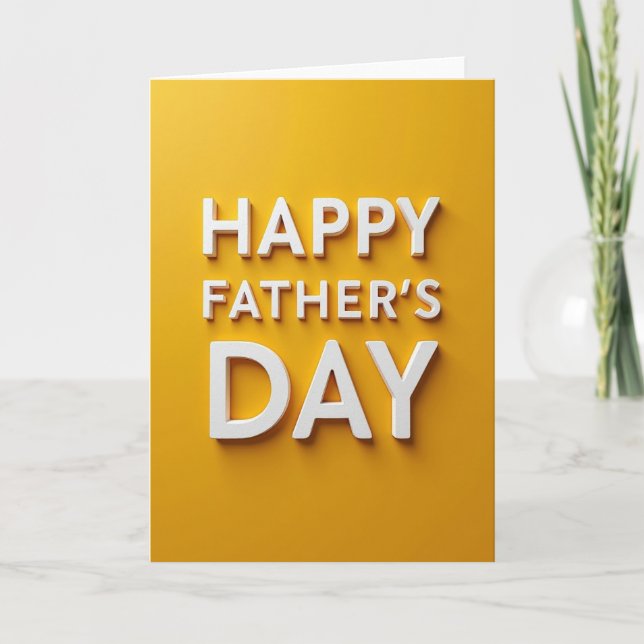 Tarjeta Dorada Feliz Día del Padre (Anverso)