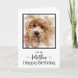 Tarjeta Dorado Doodle Cavapoo Feliz cumpleaños madre