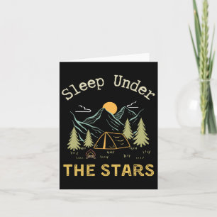 Tarjeta Dormir Bajo Las Estrellas; Acampar