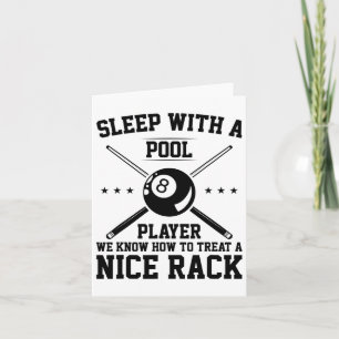 Tarjeta Dormir Con Un Jugador De Piscina Sabemos Tratar Un