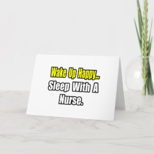 Tarjeta Dormir con una enfermera