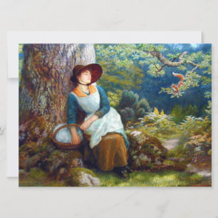 Tarjeta Dormir en el bosque (por Arthur Hughes)