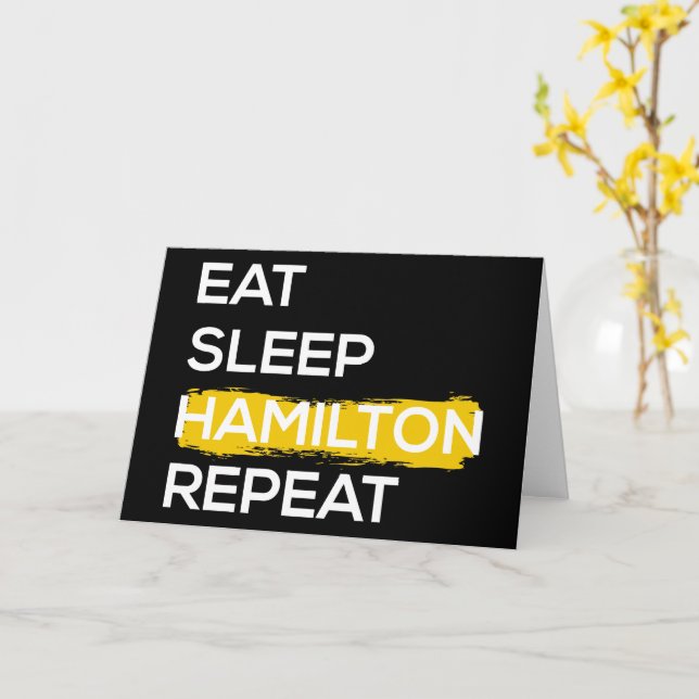 Tarjeta Dormir Hamilton Repetir II (flor amarilla)