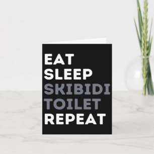 Tarjeta Dormir Skibidi Toilet Repetir Funny Skibidi Toil