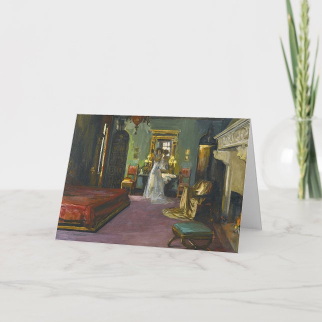 Tarjeta Dormitorio de la Sra. Rosen | Sir John Lavery (Anverso)