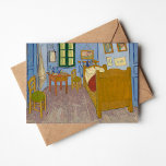 Tarjeta Dormitorio en Arles | Vincent Van Gogh<br><div class="desc">Dormitorio en Arles (1889) del artista post-impresionista holandés Vincent Van Gogh. La pintura original de arte fino es un óleo sobre lienzo que representa una escena interior del dormitorio de Vincent en Arles desde una perspectiva inusual y retorcida. El uso brillante y audaz del color en esta pieza es típico...</div>