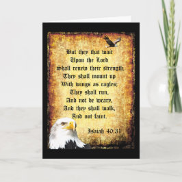 Tarjeta Dos águilas con Isaías 40:31