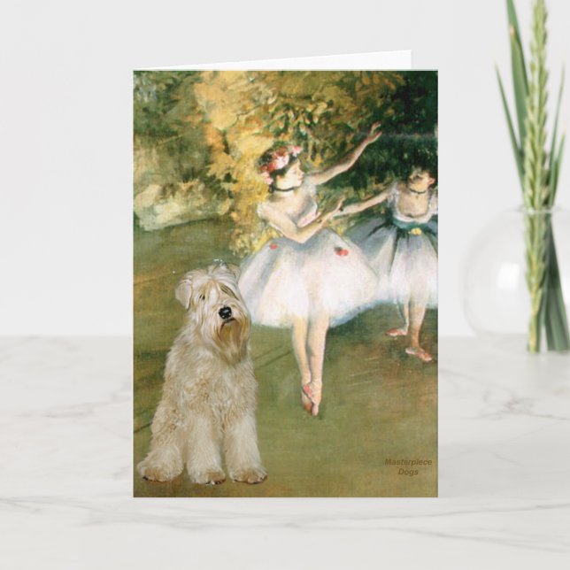 Tarjeta Dos bailarines - Wheaten Terrier 7 (Anverso)