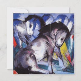 Tarjeta Dos caballos (por Franz Marc)