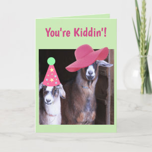 Tarjeta Dos cabras divertidas cumpleaños
