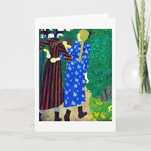 Tarjeta Dos Chicas, Edouard Vuillard (Anverso)