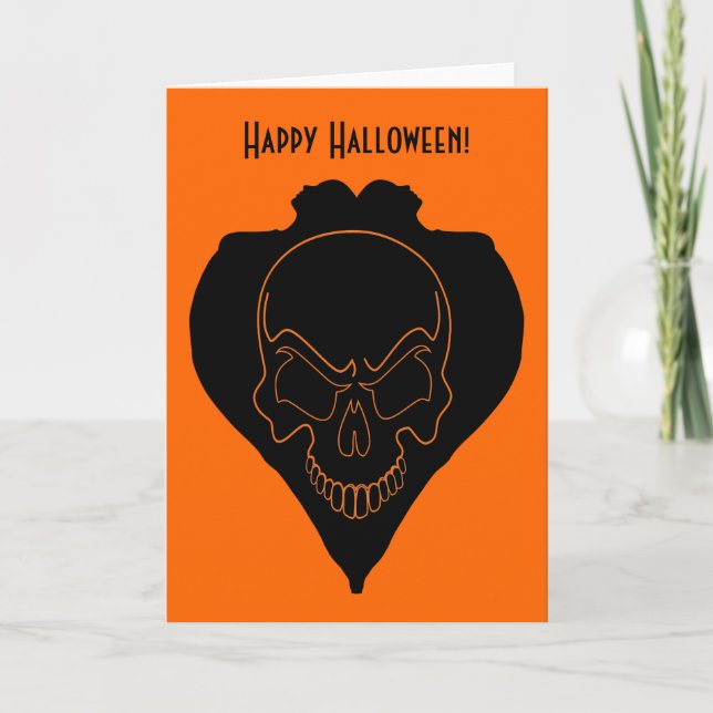 Tarjeta Dos Chicas Y Calavera (Anverso)