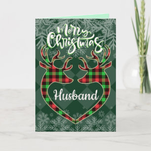 Tarjeta Dos ciervos machos para Navidades de esposos/novio