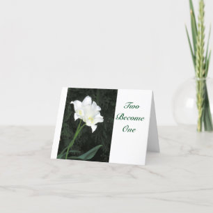 TARJETA DOS CONGRAMAS DE BODA/TULIPS DE SATINA INTERRELACI