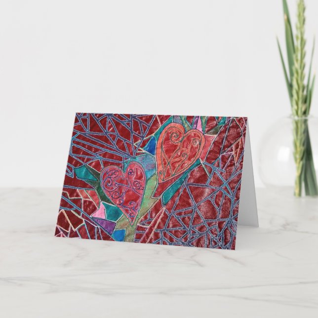 Tarjeta Dos corazones (Anverso)