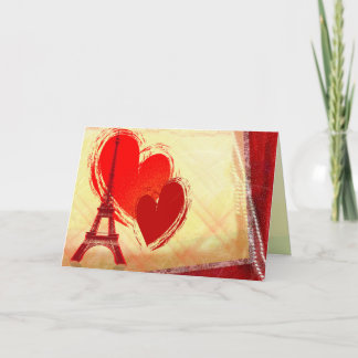 Tarjeta Dos corazones en París
