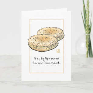 Tarjeta Dos crumpetas "a mi papá grande"