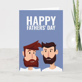 Tarjeta Dos dadas gay feliz día de los padres