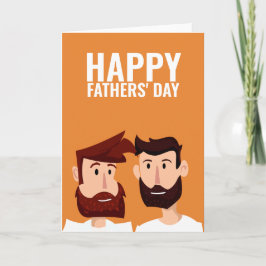 Tarjeta Dos dadas gay feliz día de los padres