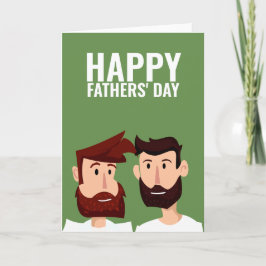 Tarjeta Dos dadas gay feliz día de los padres