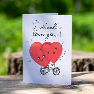 Tarjeta Dos Día de San Valentín felices de ciclismo