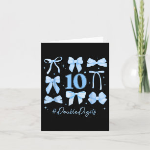 Tarjeta Dos dígitos Chica de cumpleaños 10 cumpleaños Coqu